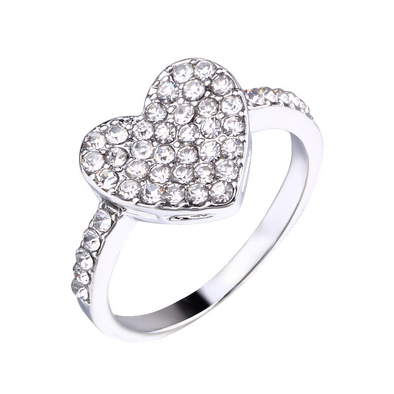 White Gold Heart Ring