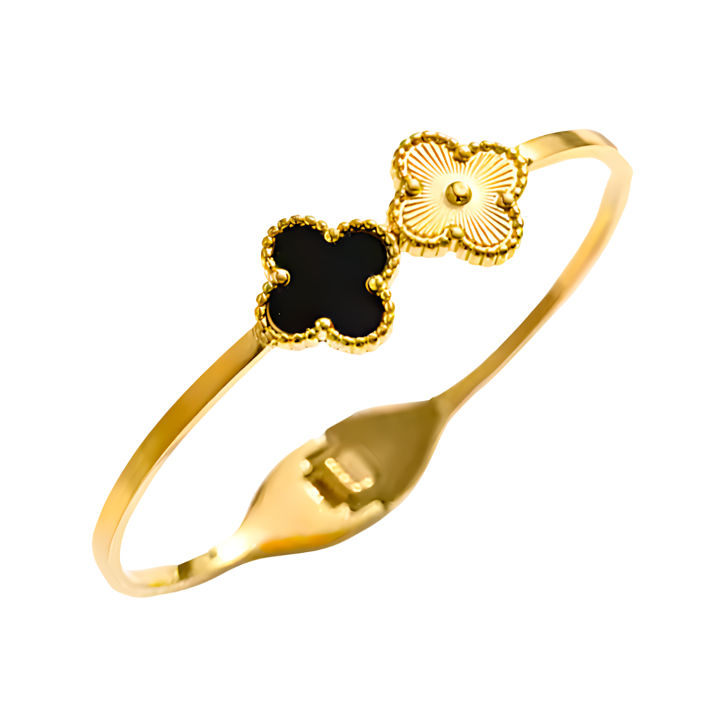 Clover Luxe Bangle l 18K Gold Plated