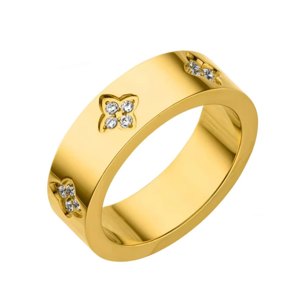 Fleur Band Ring l 18K Gold Plated