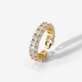 Arc Zircon Ring l 18K gold plated