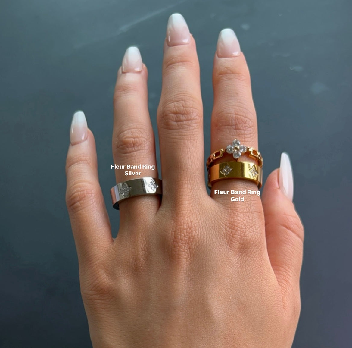 Fleur Band Ring l 18K Gold Plated