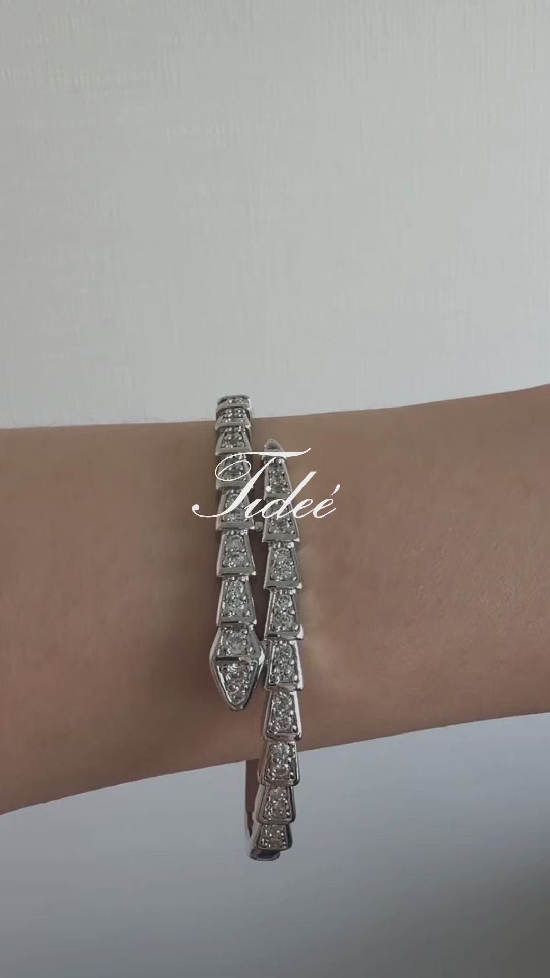 All-Zircon Snake Gold Open Ring / Luxury Accent Knuckle Ring
